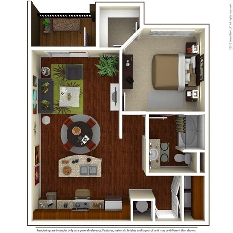 1x1 C 763 sq.ft (Oasis)